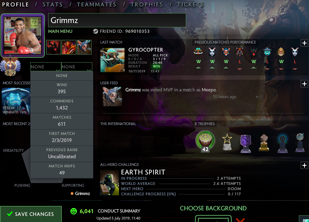 Dota 2 Account 6163 MMR Immortal 2199 Compendium LVL 70 +Items!